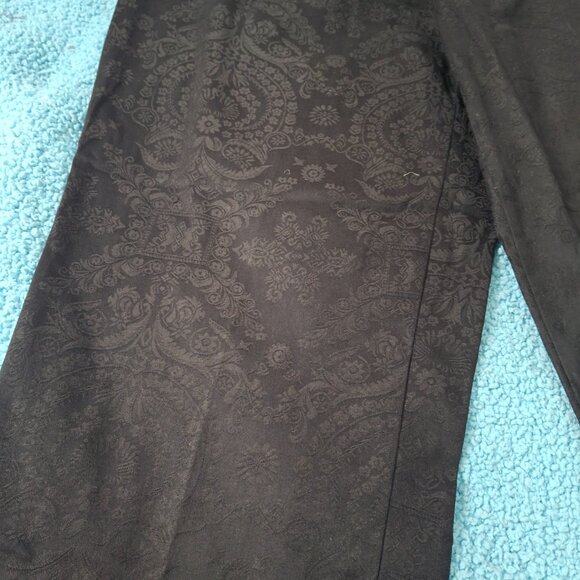 Northern Reflections High Rise  Straight Leg Light Cotton Jacquard Pants Size 10 - Picture 4 of 10